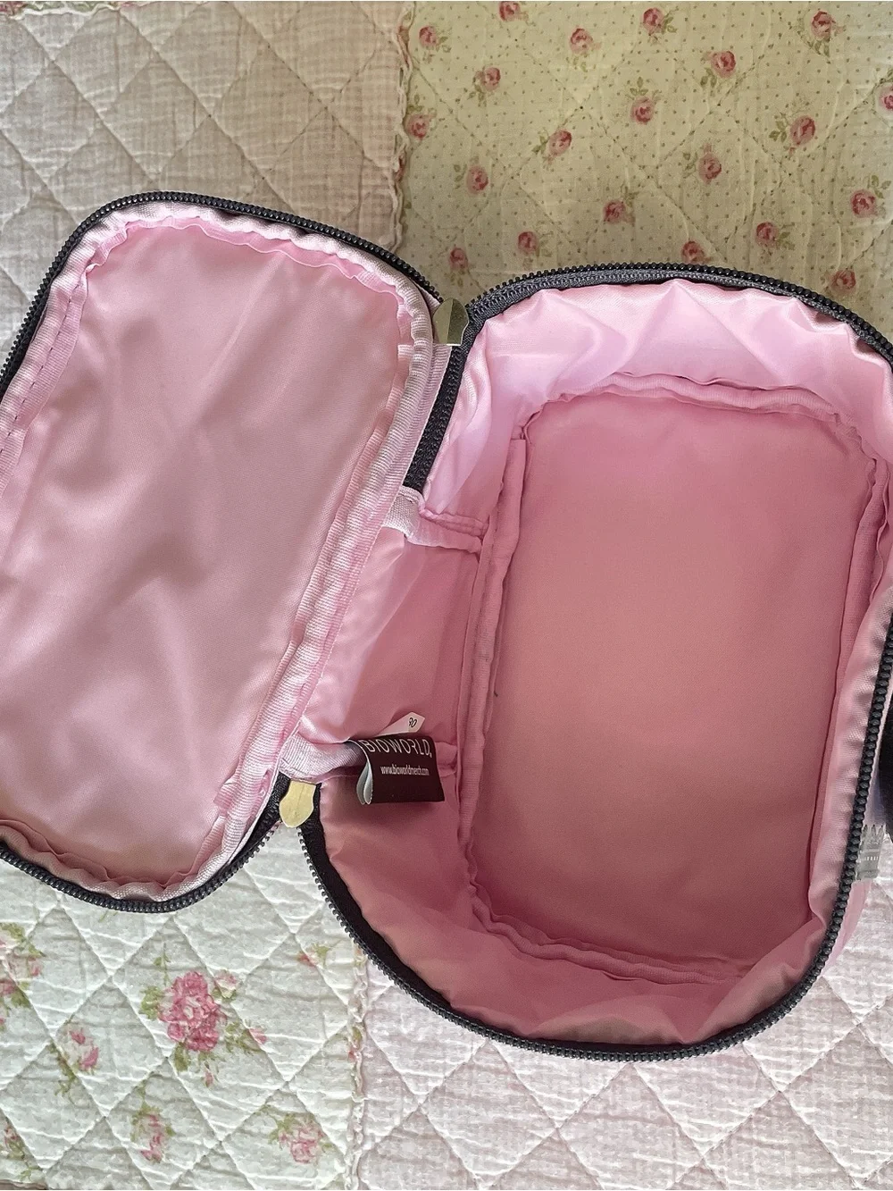 Sanrio Pink Kuromi & My Melody Bow Cosmetic Case